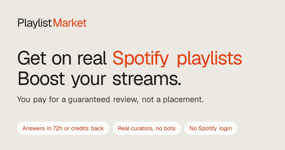 For curators: get paid to discover music · PlaylistMarket
